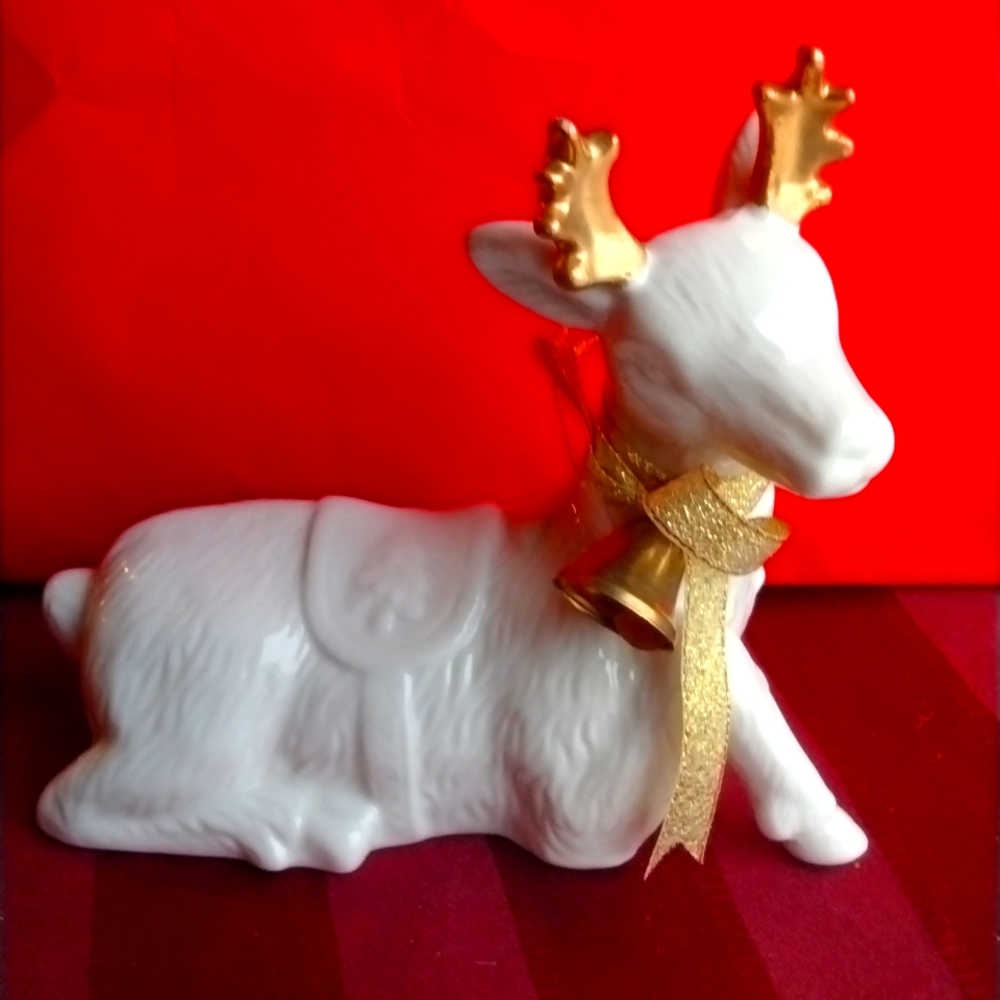 A little ceramic holiday figure